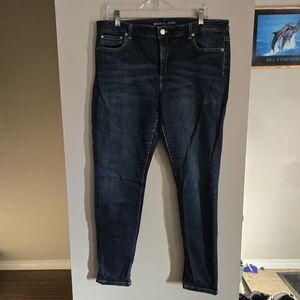 Michael Kors Women's Izzy Skinny 12 Dark Blue Jeans